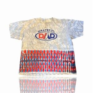 Vintage 1999 Grateful Dead Grateful Dad Tie Dye Graphic T-Shirt 2XL